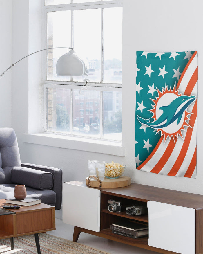 Miami Dolphins Americana Vertical Flag FOCO - FOCO.com