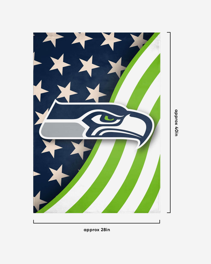 Seattle Seahawks Americana Vertical Flag FOCO - FOCO.com