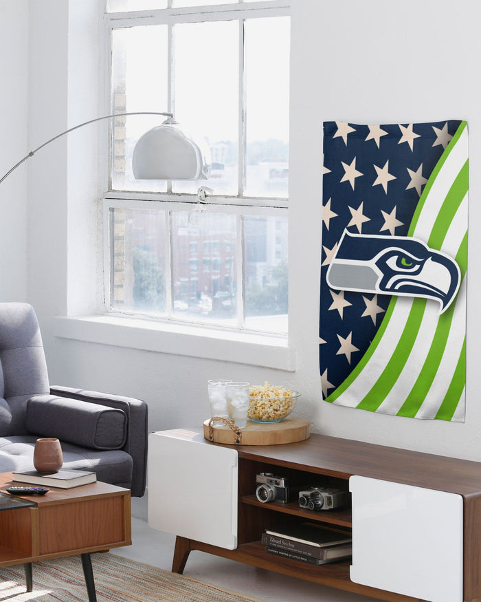 Seattle Seahawks Americana Vertical Flag FOCO - FOCO.com