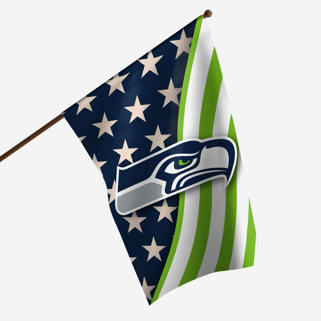 Seattle Seahawks Americana Vertical Flag FOCO - FOCO.com