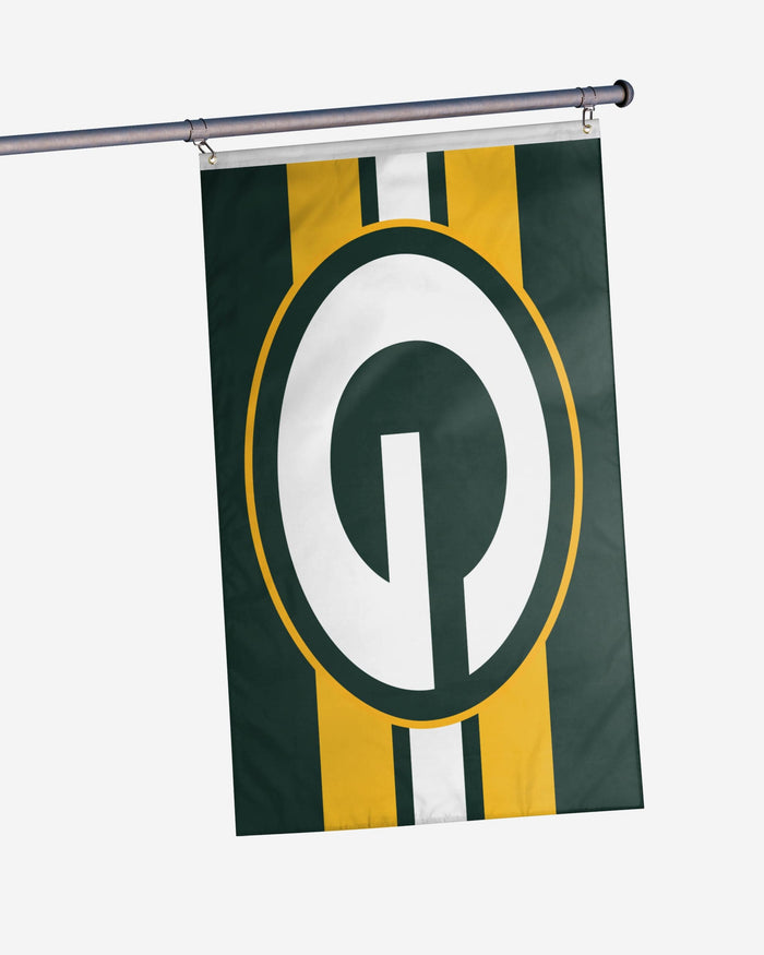 Green Bay Packers Big Logo Team Stripe Horizontal Flag FOCO - FOCO.com