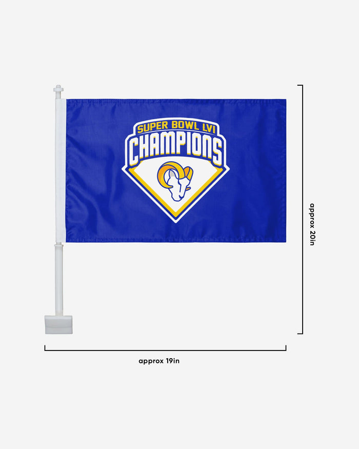 Los Angeles Rams Super Bowl LVI Champions Car Flag FOCO - FOCO.com