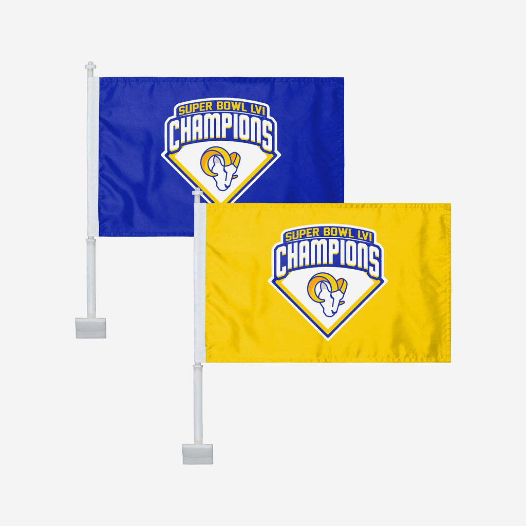Los Angeles Rams Super Bowl LVI Champions Car Flag FOCO - FOCO.com