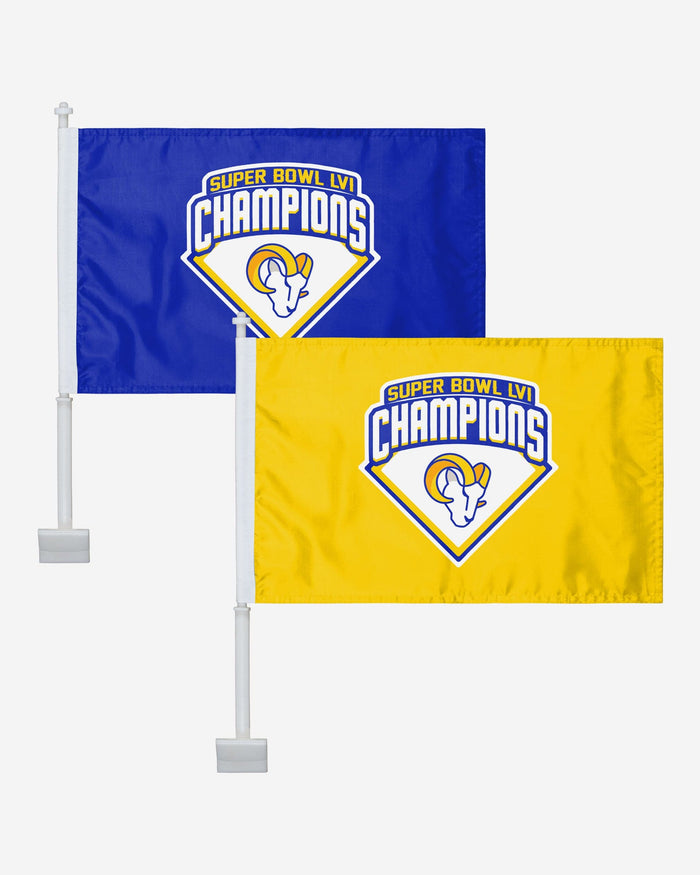 Los Angeles Rams Super Bowl LVI Champions Car Flag FOCO - FOCO.com