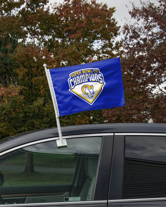 Los Angeles Rams Super Bowl LVI Champions Car Flag FOCO - FOCO.com