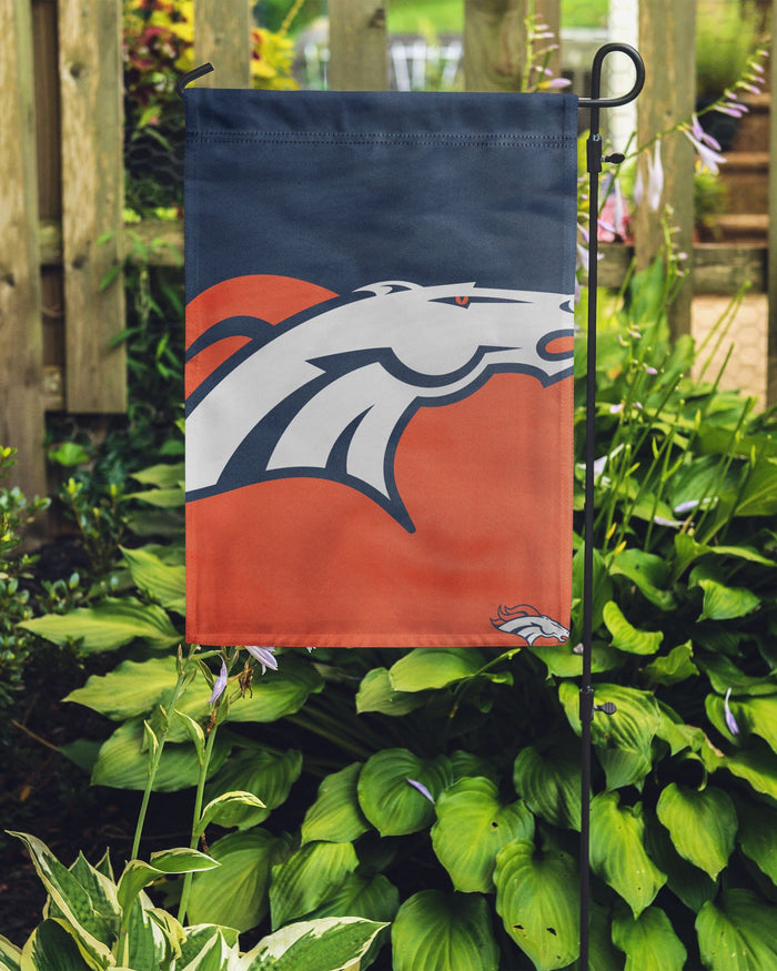 Denver Broncos Colorblock Helmet Garden Flag FOCO - FOCO.com