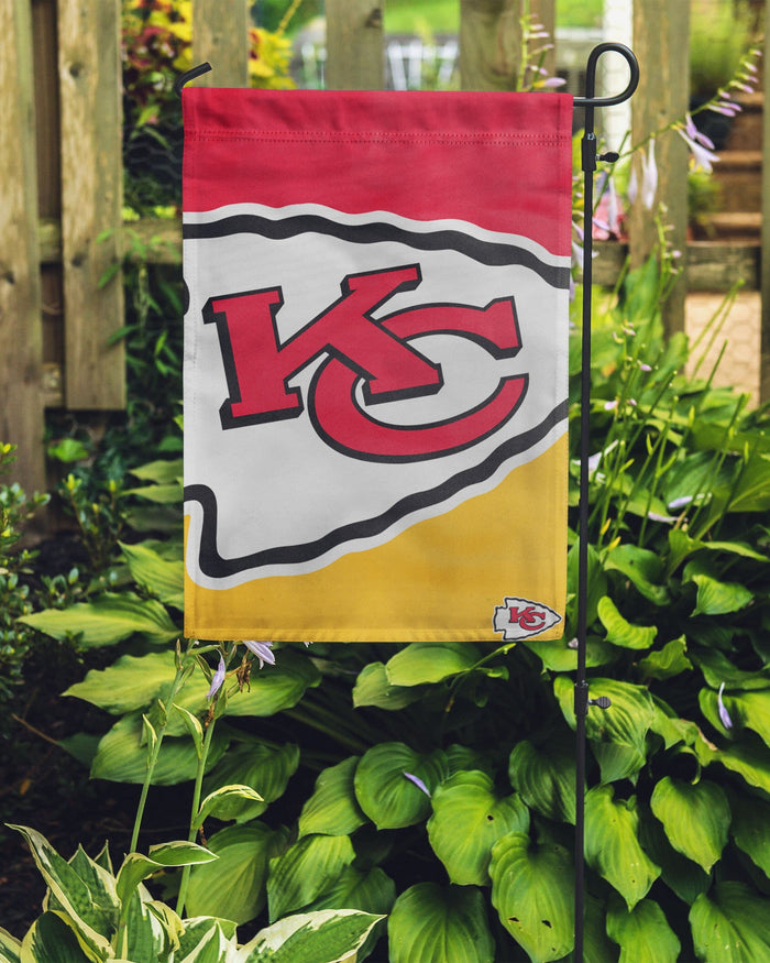 Kansas City Chiefs Colorblock Helmet Garden Flag FOCO - FOCO.com