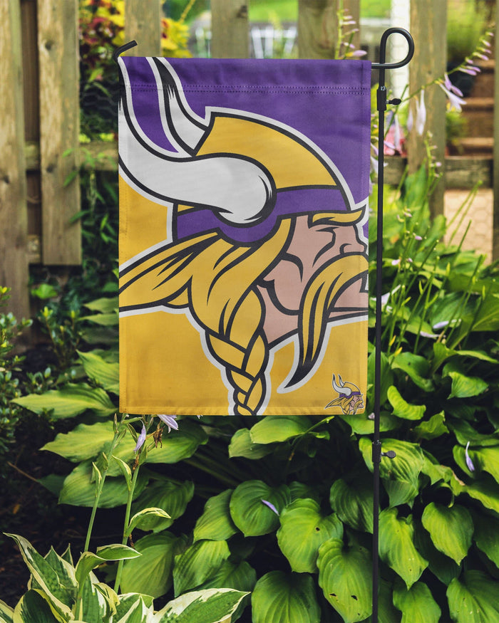 Minnesota Vikings Colorblock Helmet Garden Flag FOCO - FOCO.com