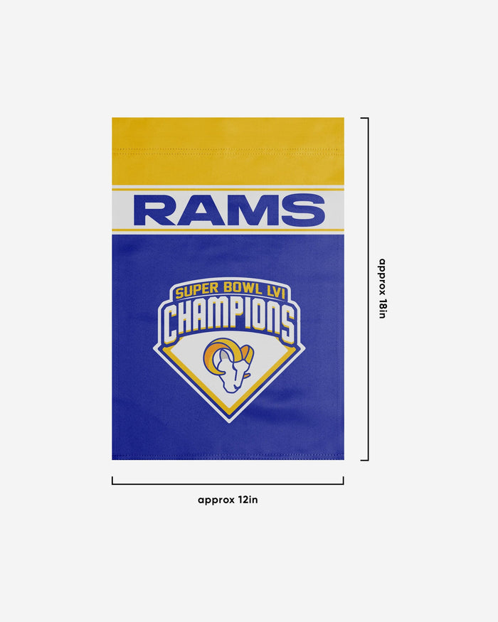 Los Angeles Rams Super Bowl LVI Champions Garden Flag FOCO - FOCO.com