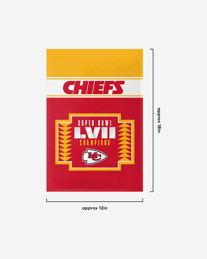 Kansas City Chiefs Super Bowl LVII Champions Garden Flag FOCO - FOCO.com