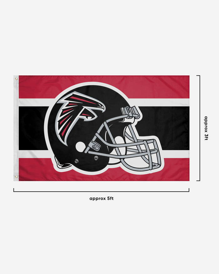 Atlanta Falcons Helmet Horizontal Flag FOCO - FOCO.com