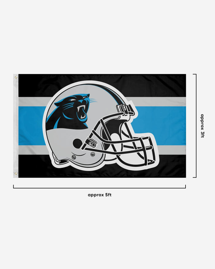 Carolina Panthers Helmet Horizontal Flag FOCO - FOCO.com