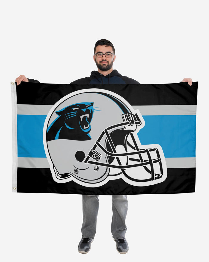 Carolina Panthers Helmet Horizontal Flag FOCO - FOCO.com