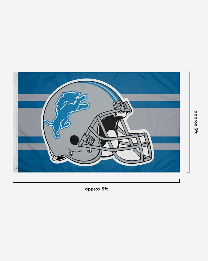 Detroit Lions Helmet Horizontal Flag FOCO - FOCO.com