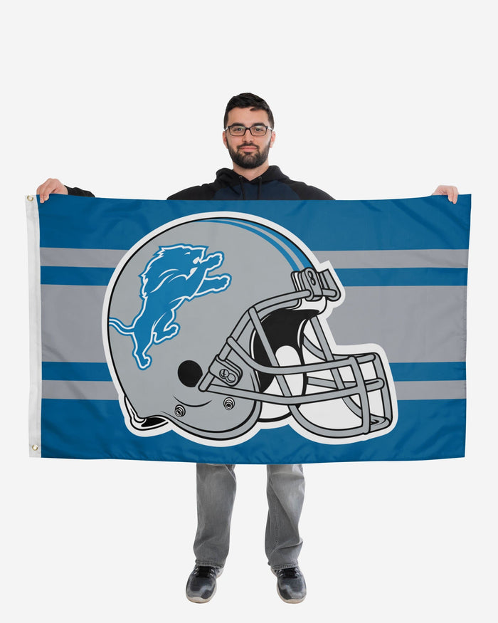 Detroit Lions Helmet Horizontal Flag FOCO - FOCO.com