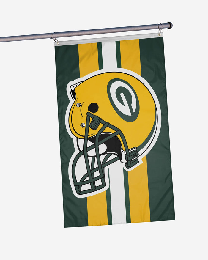 Green Bay Packers Helmet Horizontal Flag FOCO - FOCO.com