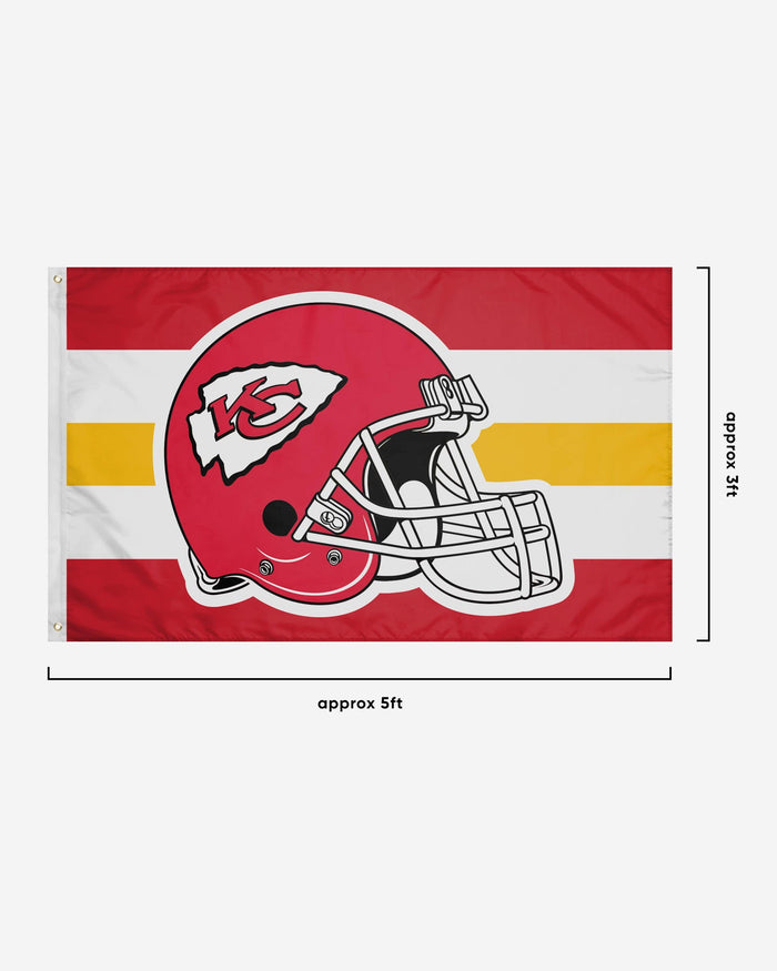 Kansas City Chiefs Helmet Horizontal Flag FOCO - FOCO.com