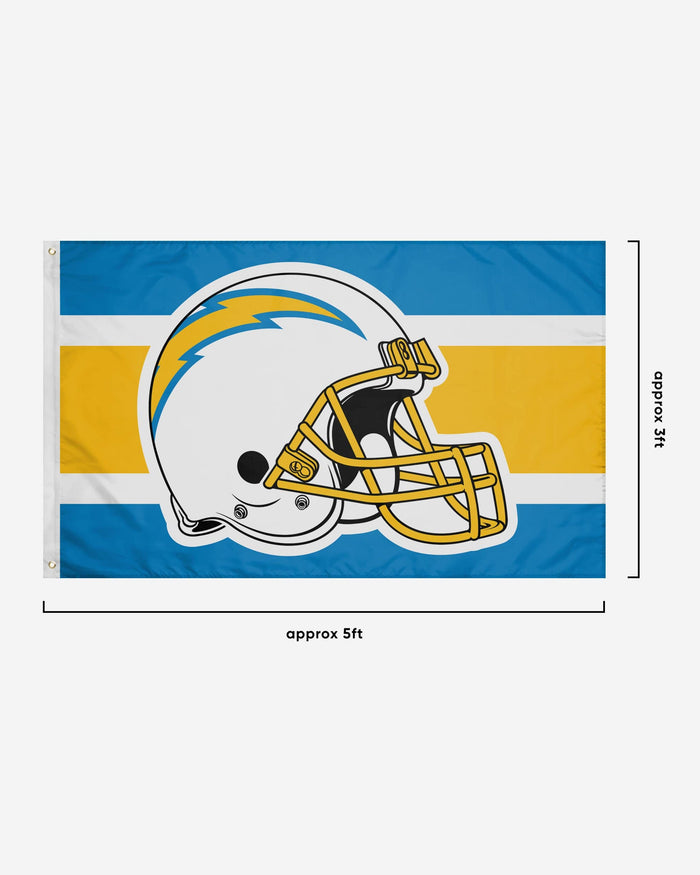 Los Angeles Chargers Helmet Horizontal Flag FOCO - FOCO.com