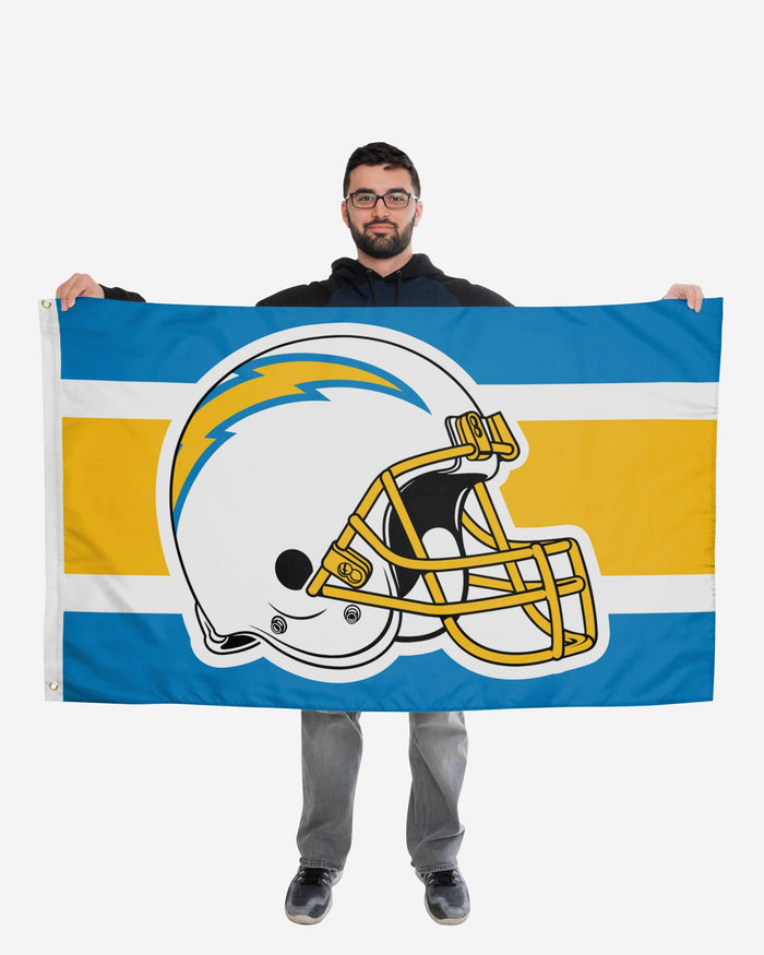 Los Angeles Chargers Helmet Horizontal Flag FOCO - FOCO.com