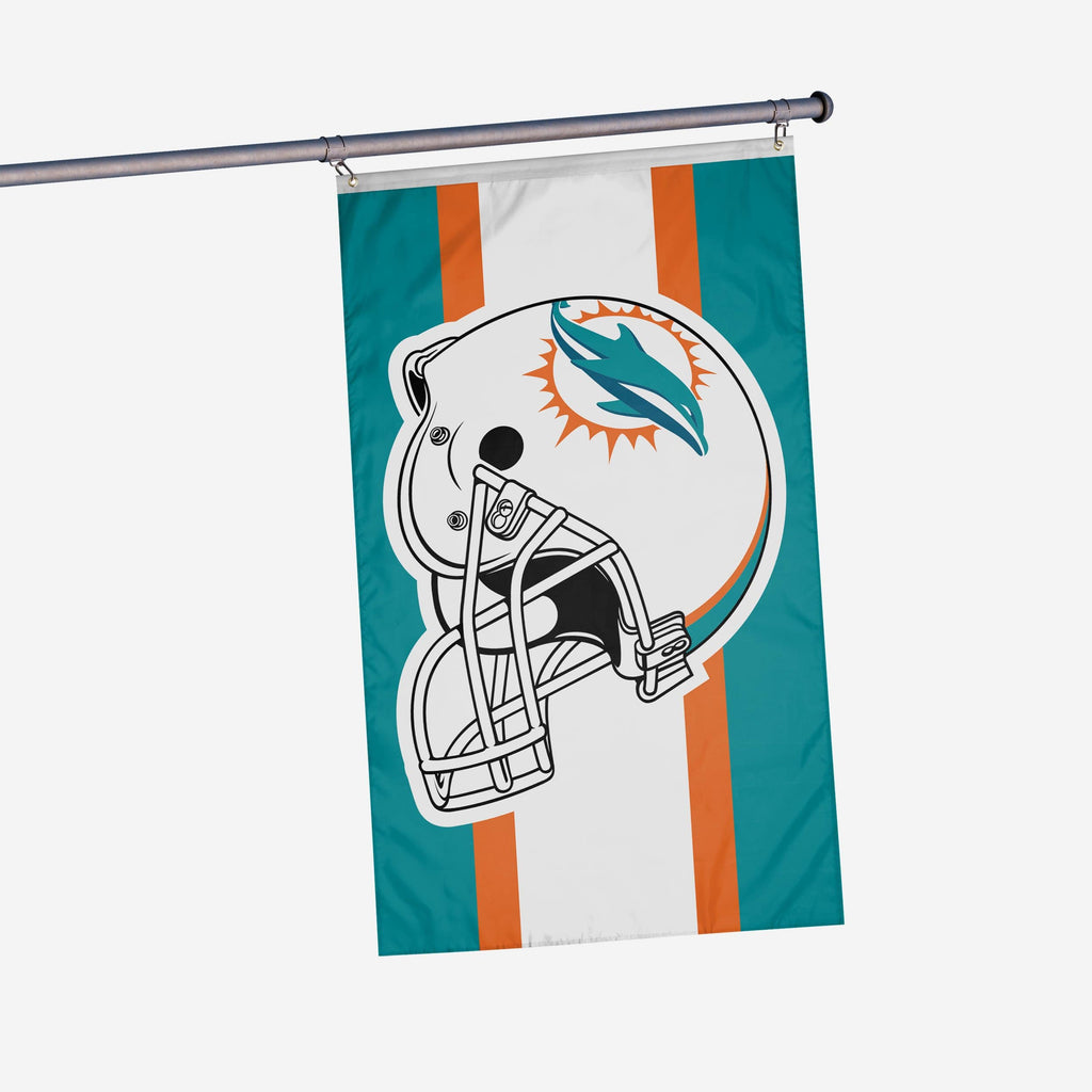 Miami Dolphins Helmet Horizontal Flag FOCO - FOCO.com