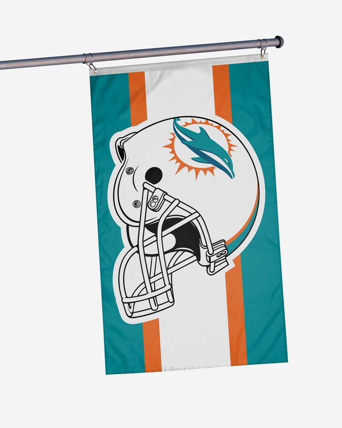 Miami Dolphins Helmet Horizontal Flag FOCO - FOCO.com