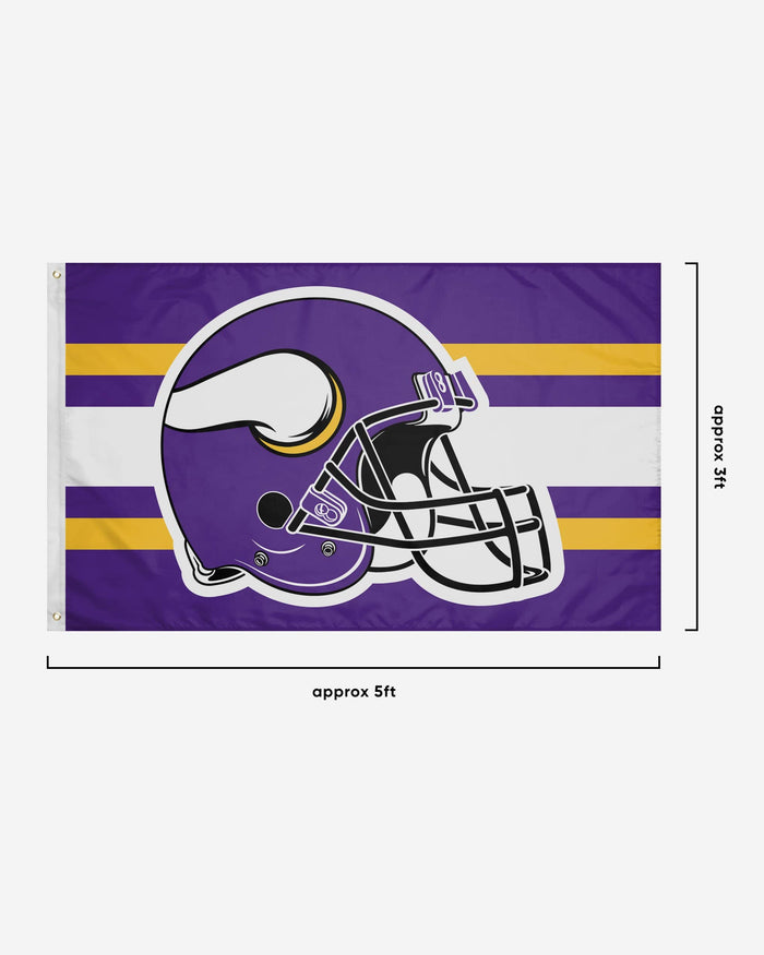 Minnesota Vikings Helmet Horizontal Flag FOCO - FOCO.com