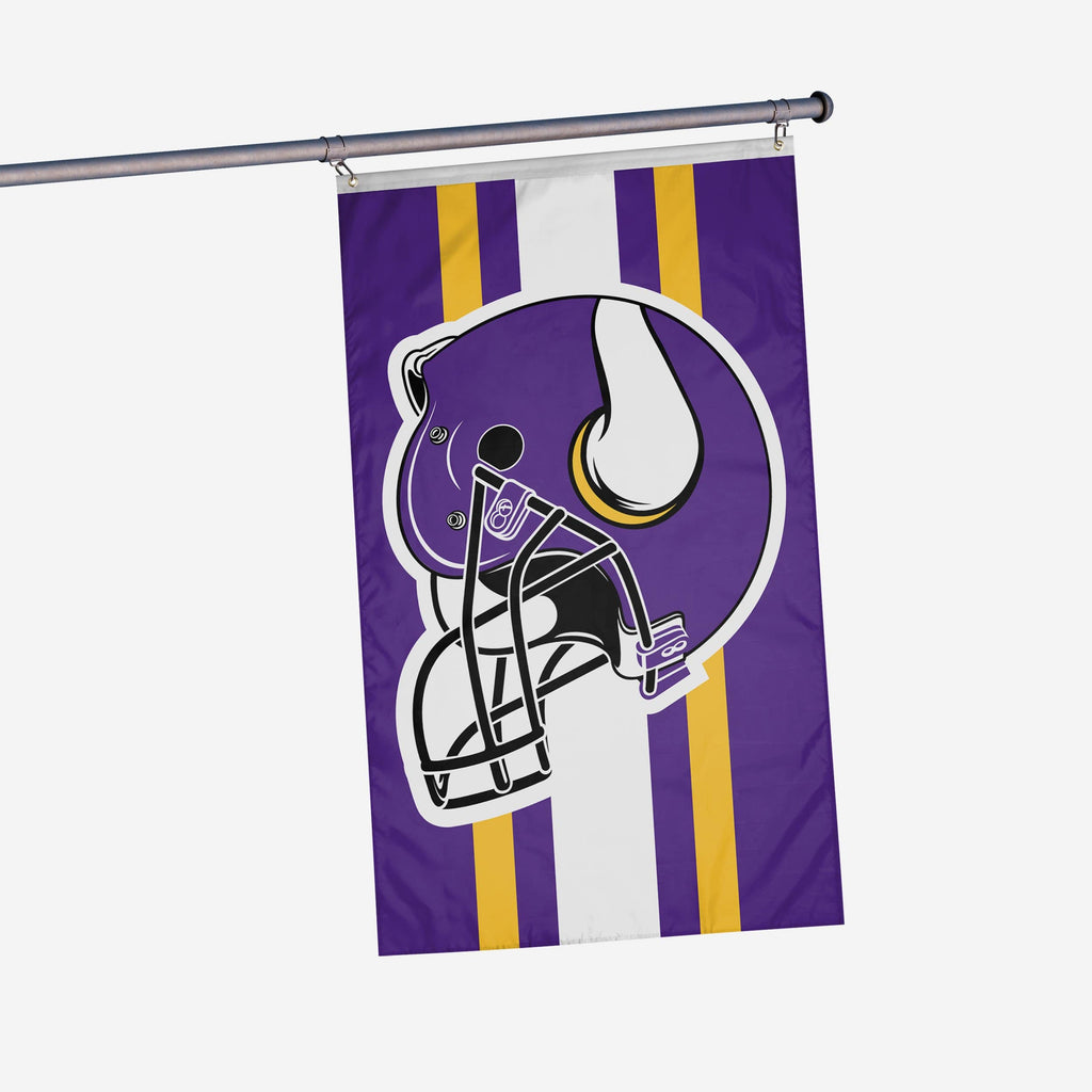 Minnesota Vikings Helmet Horizontal Flag FOCO - FOCO.com