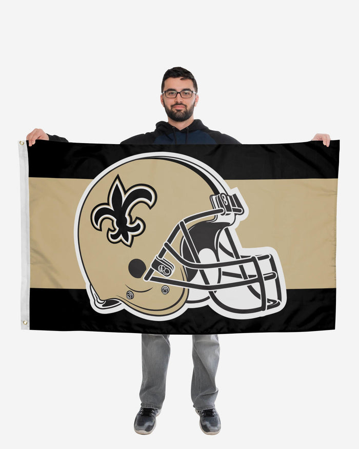 New Orleans Saints Helmet Horizontal Flag FOCO - FOCO.com