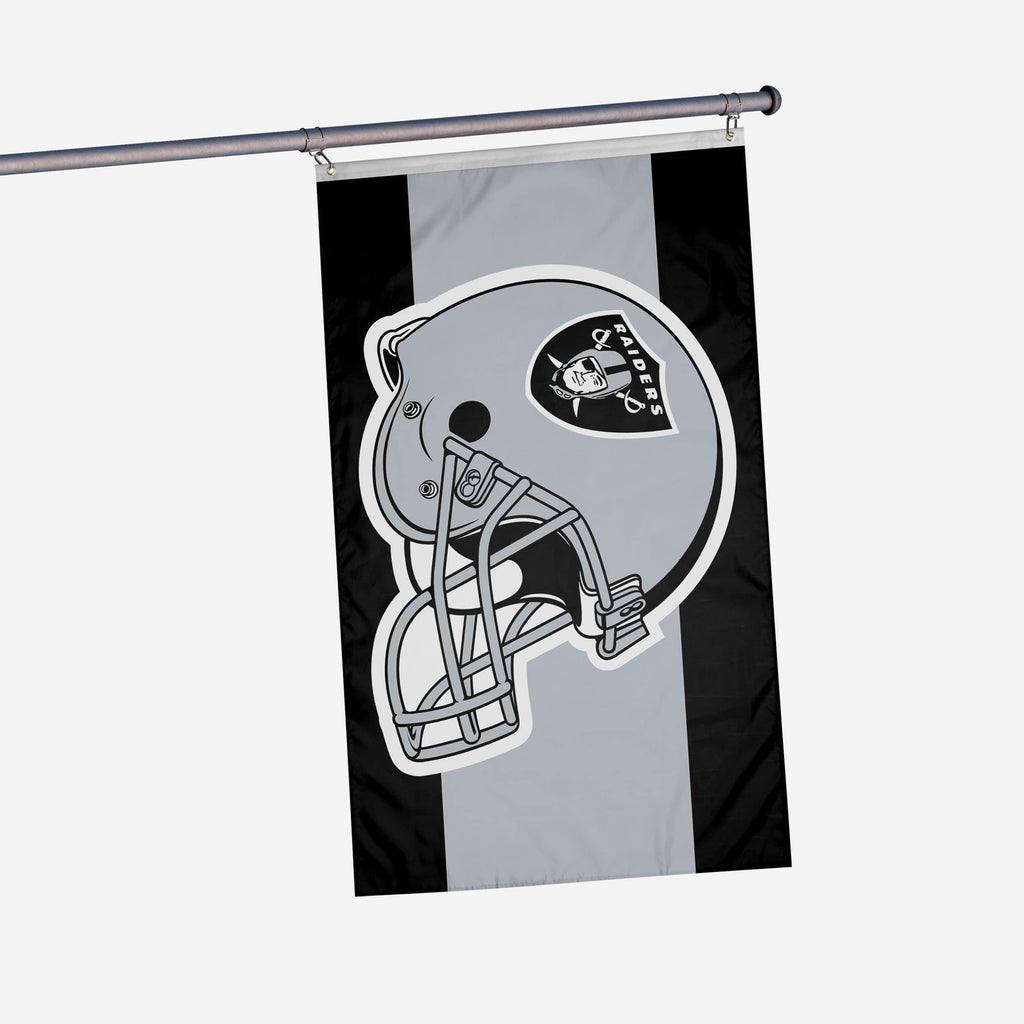 Las Vegas Raiders Helmet Horizontal Flag FOCO - FOCO.com