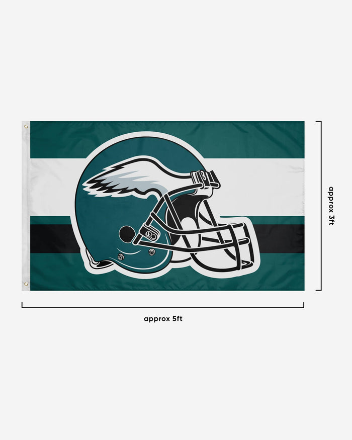 Philadelphia Eagles Helmet Horizontal Flag FOCO - FOCO.com