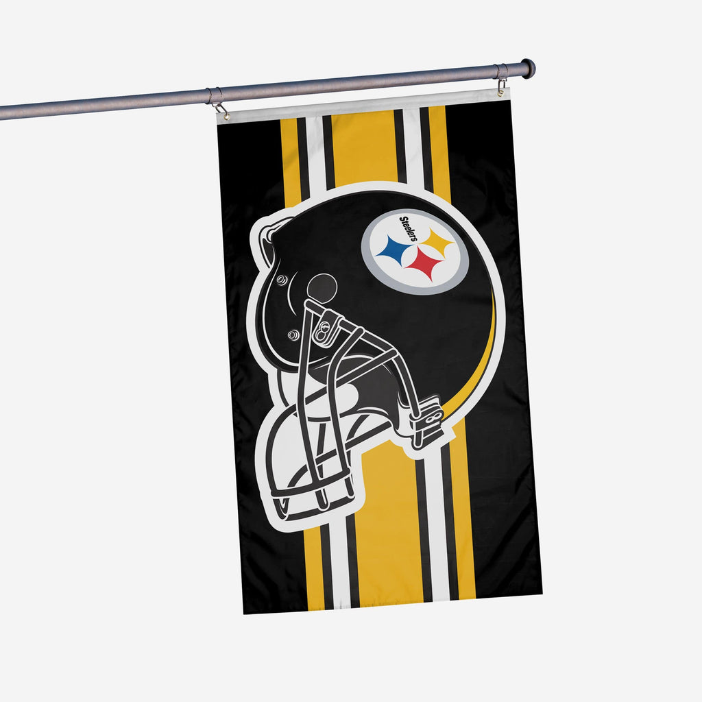 Pittsburgh Steelers Helmet Horizontal Flag FOCO - FOCO.com