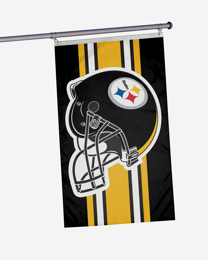 Pittsburgh Steelers Helmet Horizontal Flag FOCO - FOCO.com