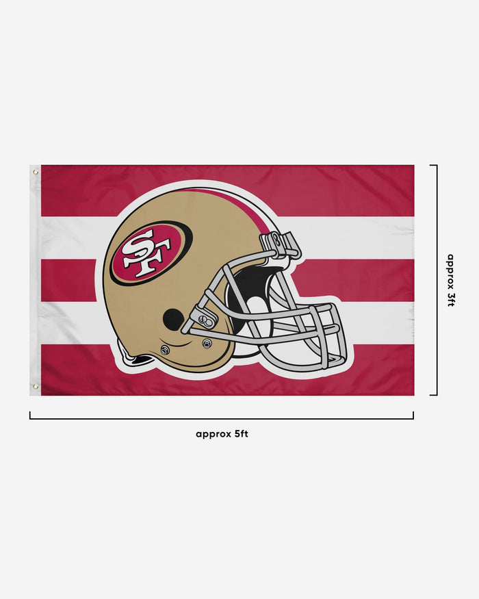 San Francisco 49ers Helmet Horizontal Flag FOCO - FOCO.com