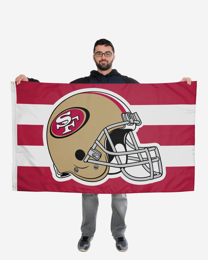 San Francisco 49ers Helmet Horizontal Flag FOCO - FOCO.com