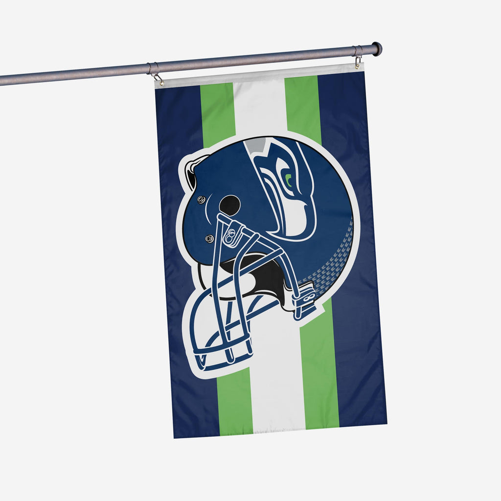 Seattle Seahawks Helmet Horizontal Flag FOCO - FOCO.com