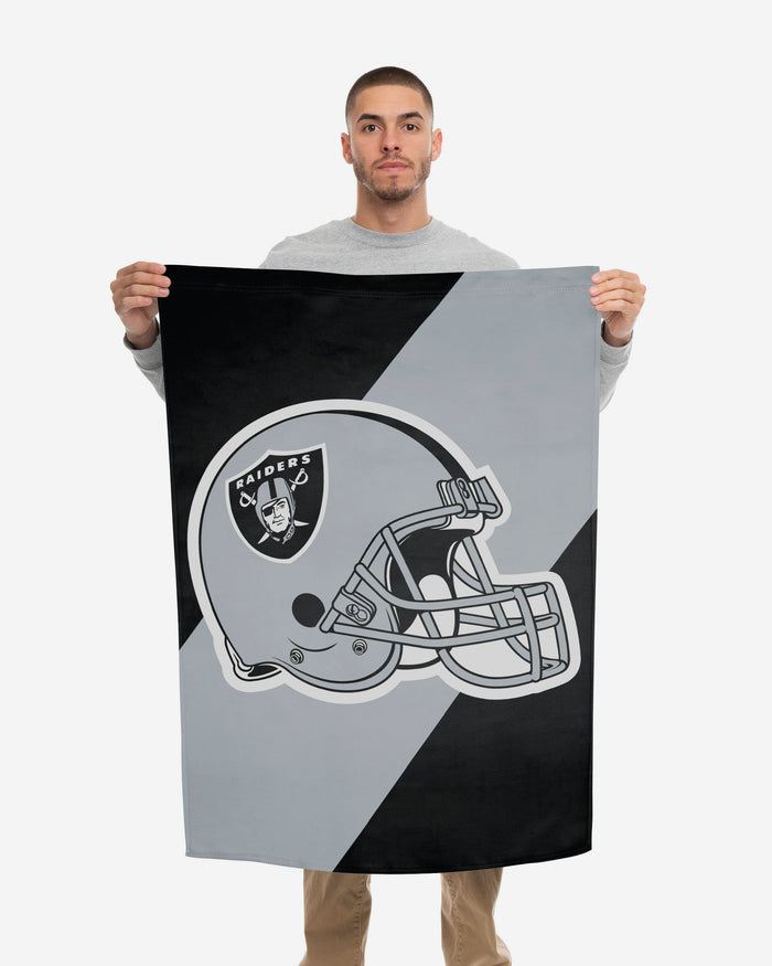 Las Vegas Raiders Helmet Vertical Flag FOCO - FOCO.com