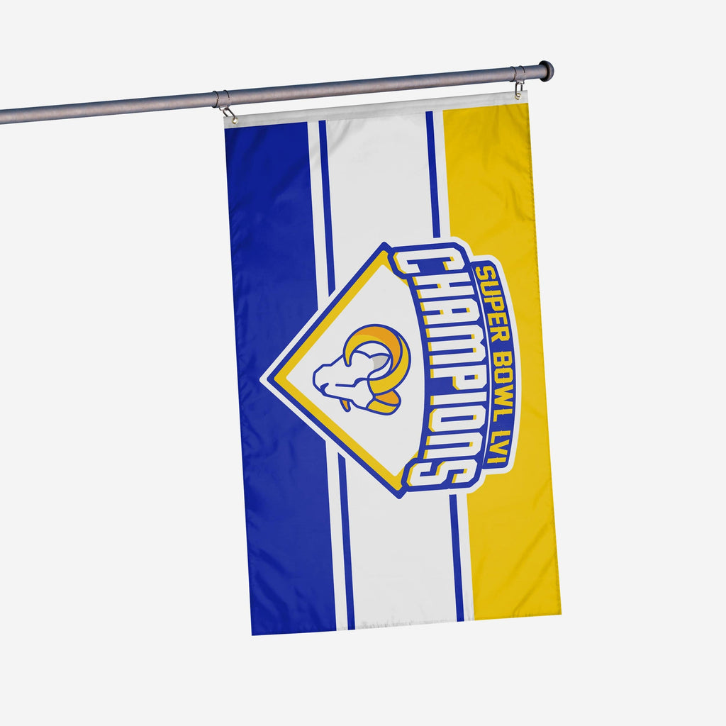 Los Angeles Rams Super Bowl LVI Champions Horizontal Flag FOCO - FOCO.com