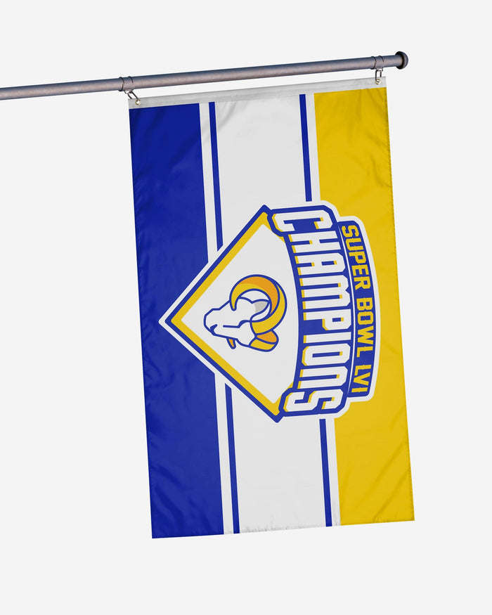 Los Angeles Rams Super Bowl LVI Champions Horizontal Flag FOCO - FOCO.com