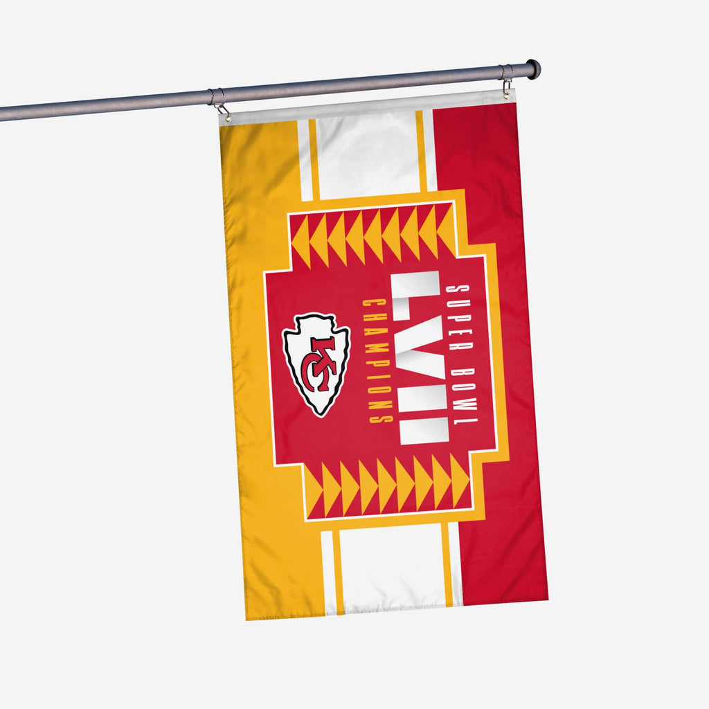 Kansas City Chiefs Super Bowl LVII Champions Horizontal Flag FOCO - FOCO.com