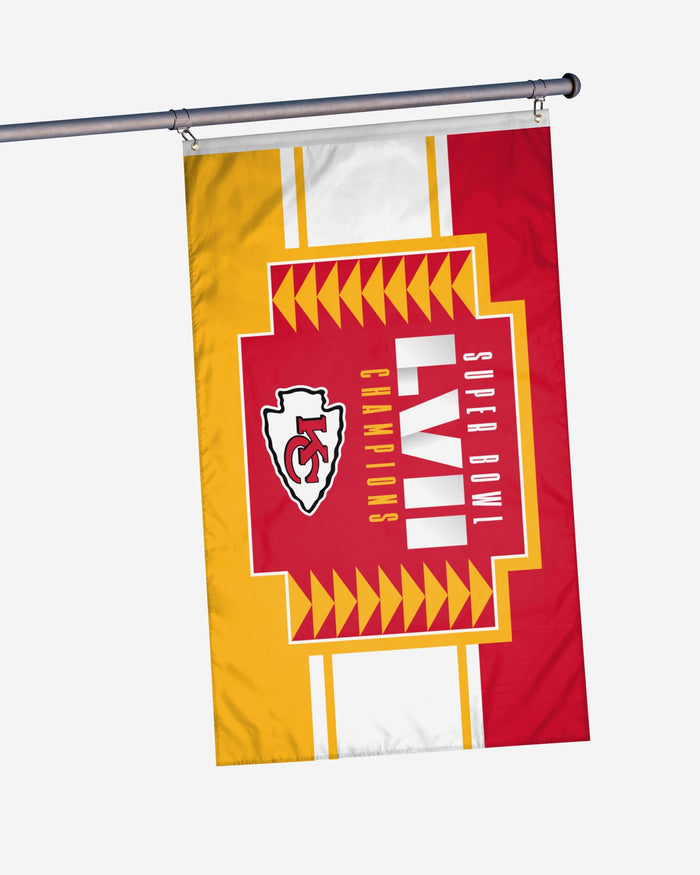 Kansas City Chiefs Super Bowl LVII Champions Horizontal Flag FOCO - FOCO.com