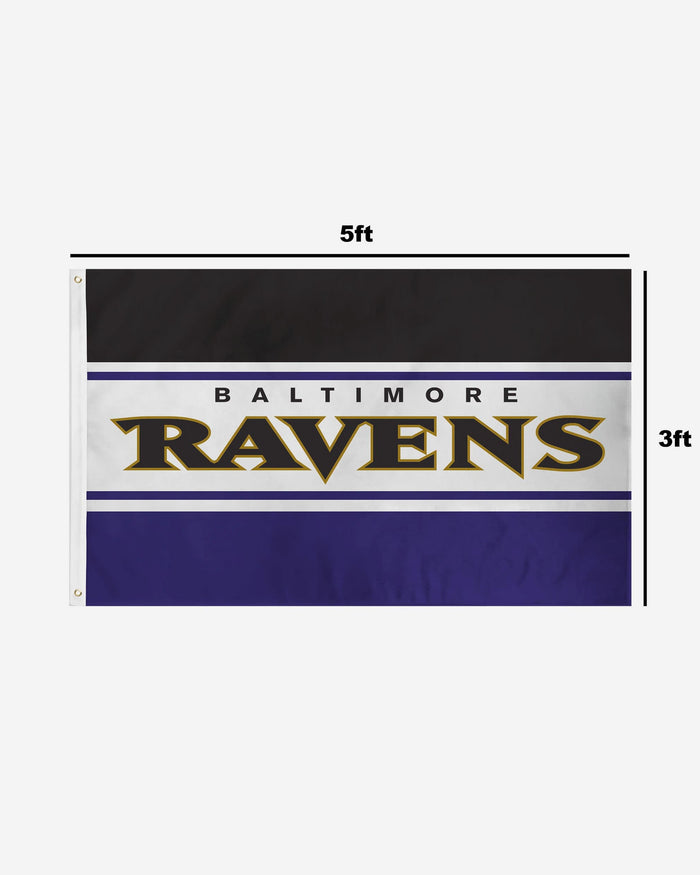 Baltimore Ravens Horizontal Flag FOCO - FOCO.com