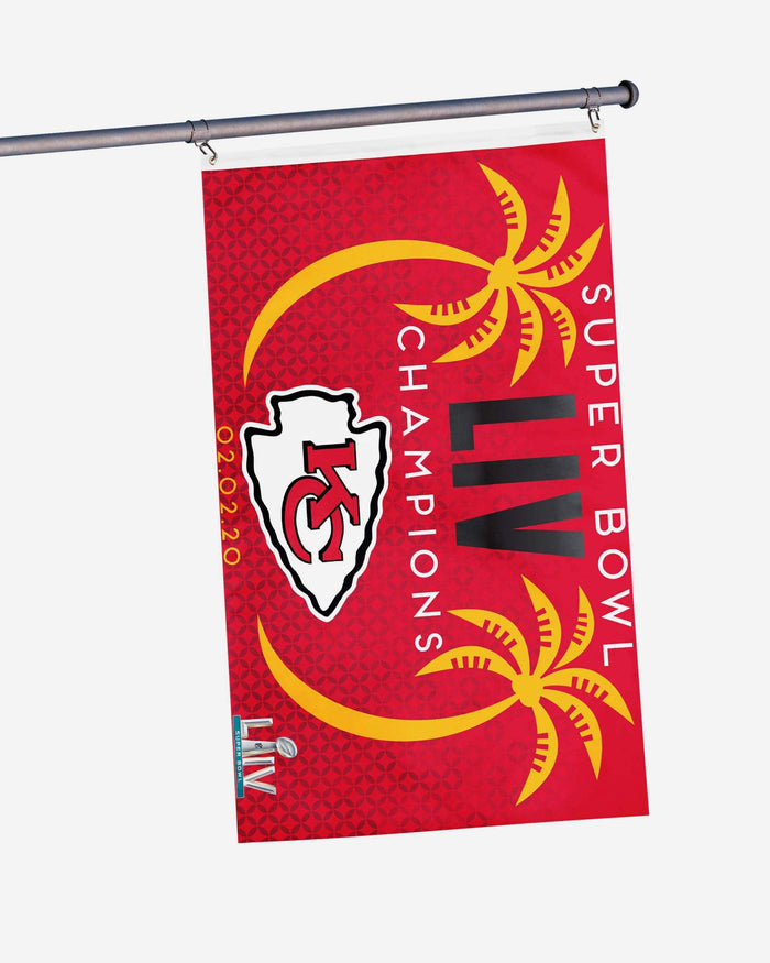 Kansas City Chiefs Super Bowl LIV Champions Horizontal Flag FOCO - FOCO.com