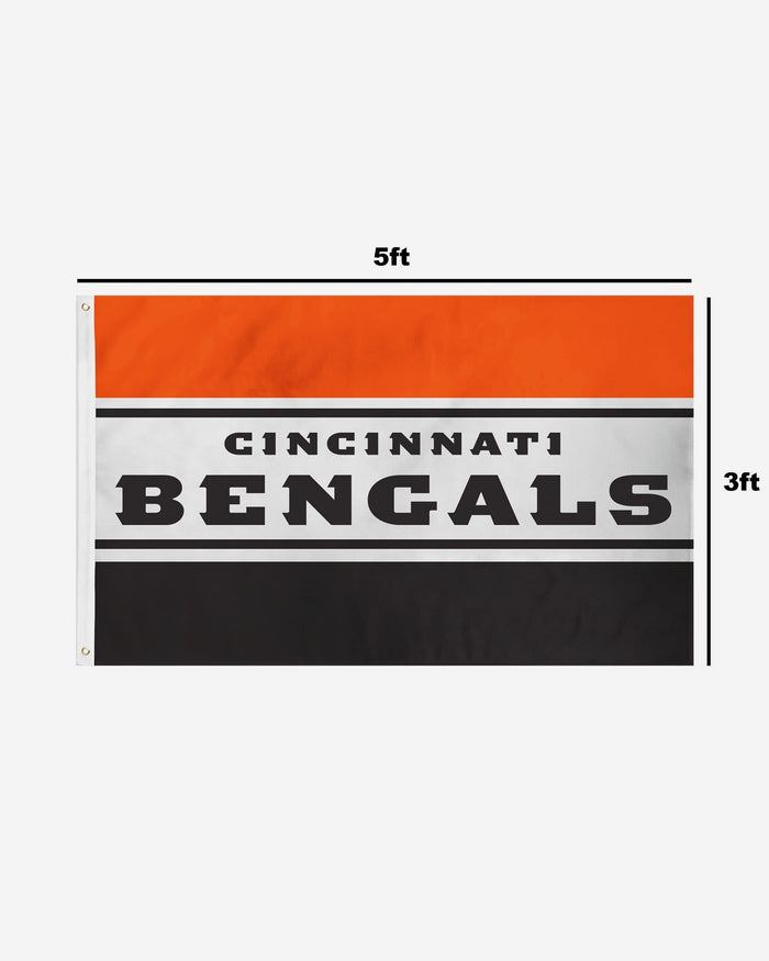 Cincinnati Bengals Horizontal Flag FOCO - FOCO.com