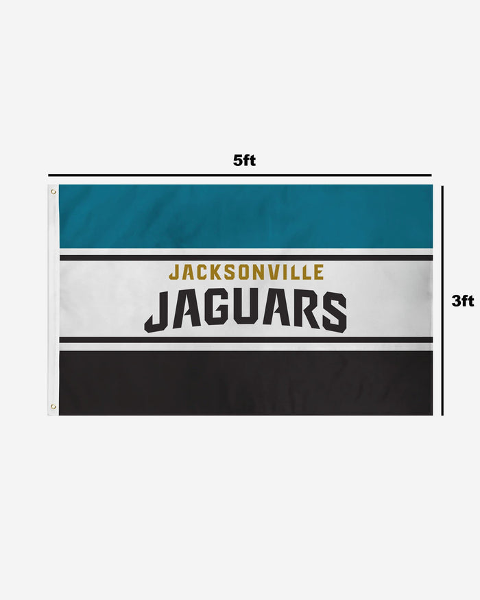 Jacksonville Jaguars Horizontal Flag FOCO - FOCO.com