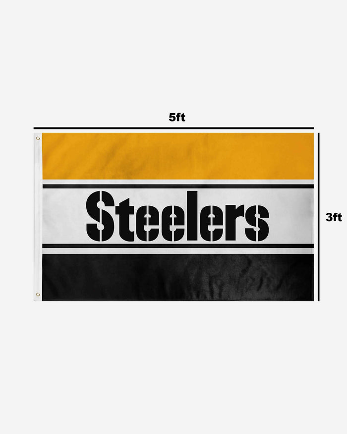 Pittsburgh Steelers Horizontal Flag FOCO - FOCO.com