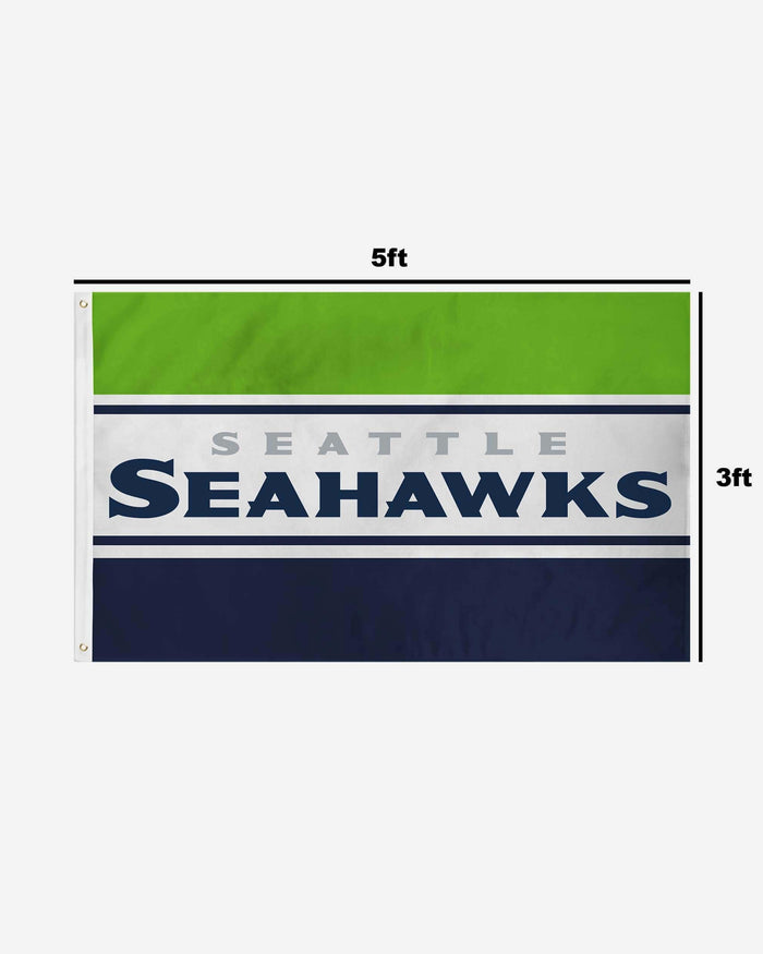 Seattle Seahawks Horizontal Flag FOCO - FOCO.com