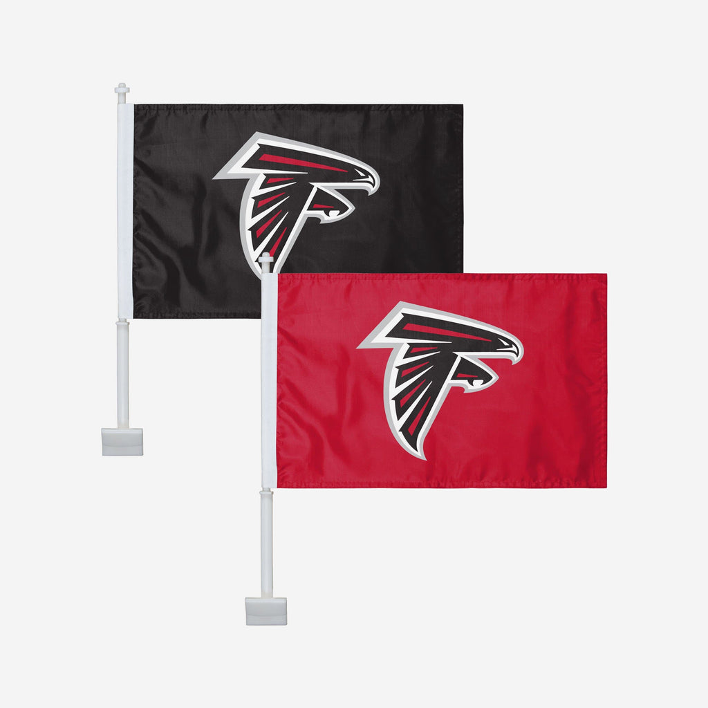 Atlanta Falcons 2 Pack Solid Car Flag FOCO - FOCO.com