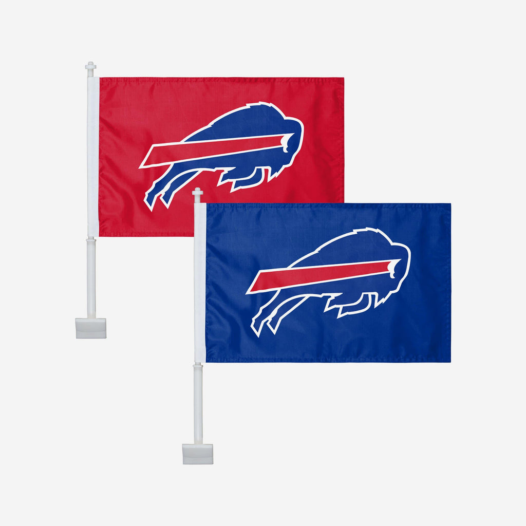 Buffalo Bills 2 Pack Solid Car Flag FOCO - FOCO.com