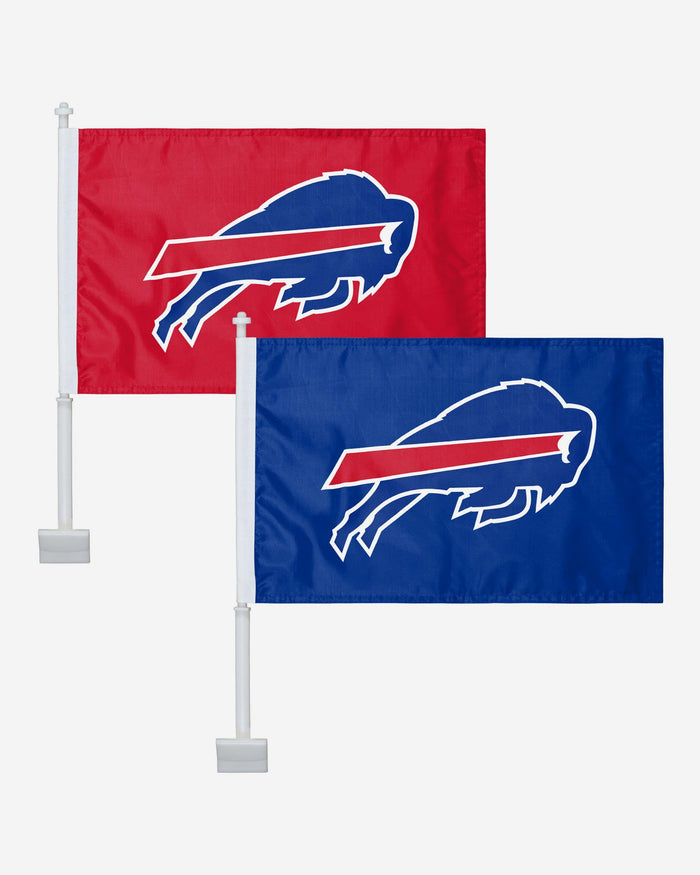 Buffalo Bills 2 Pack Solid Car Flag FOCO - FOCO.com