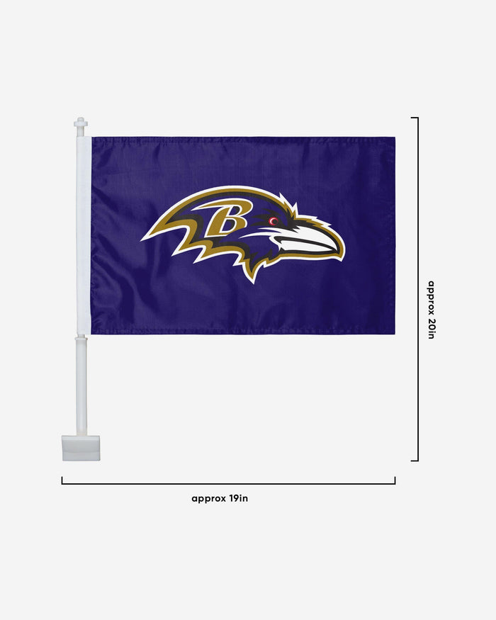 Baltimore Ravens 2 Pack Solid Car Flag FOCO - FOCO.com